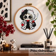 Cruella Cat cross stitch pattern