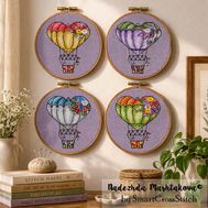 Flower Balloons Set cross stitch pattern