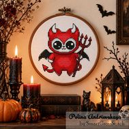 Imp Cat cross stitch pattern