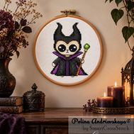Maleficent Cat cross stitch pattern