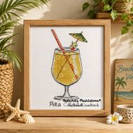 Pina Colada cross stitch pattern