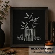 Stump cross stitch pattern