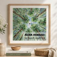 Circle of trees cross stitch pattern