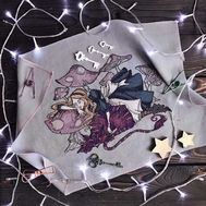 Alice in Wonderland cross stitch pattern Mushroom pattern}