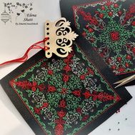 Black Red Ornament Embroidery pattern