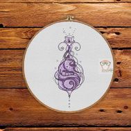 {[en]:Fairy cross stitch pattern Purple Magic Bottle