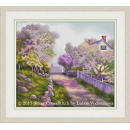 Lilac yard Cross stitch pattern