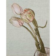 Vintage tulips cross stitch pattern