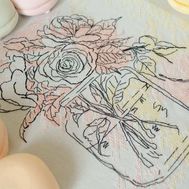 {en:Watercolor Roses Free cross stitch pattern;}