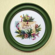 Squirrel and Bee Cross stitch pattern round frame