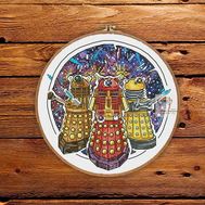 Doctor Who cross stitch pattern Daleks