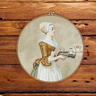 The Chocolate Girl by Jean-Étienne Liotard cross stitch pattern