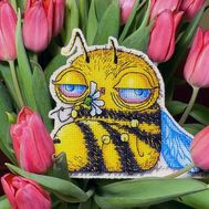 Funny Tired Bee Cross stitch pattern