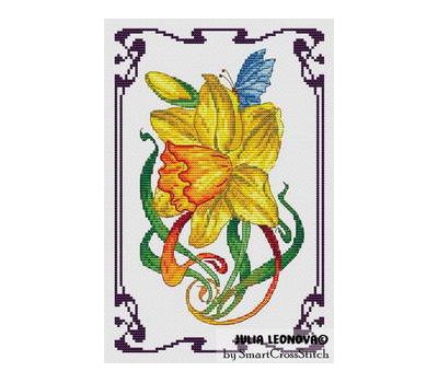 Daffodil cross stitch chart