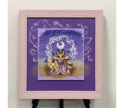 Secrets of Kitsune cross stitch framed