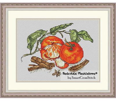 Tangerines & cinnamon cross stitch chart