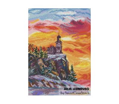 Vintage Lighthouse cross stitch chart