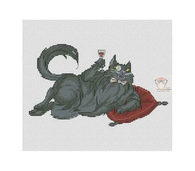 Behemoth Cat cross stitch chart