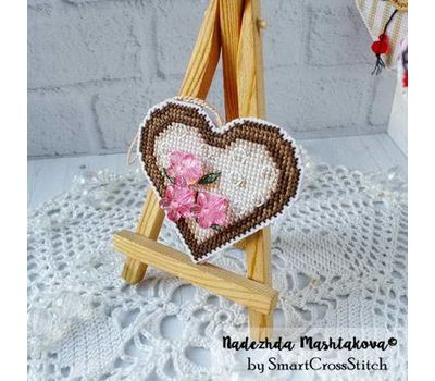 Brown Heart cross stitch pattern