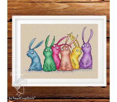 Bunnies cross stitch chart