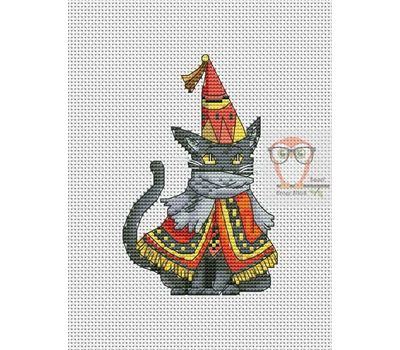 Wizard Cat #1 cross stitch chart