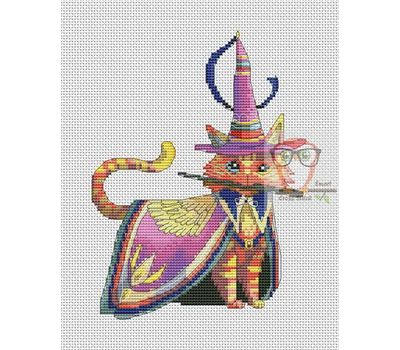 Wizard Cat #5 cross stitch chart