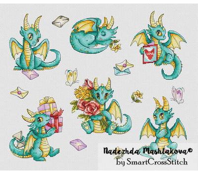Spring Dragons Sampler cross stitch chart