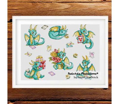 Spring Dragons Sampler cross stitch pattern