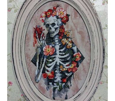 Flower Skeleton cross stitch pattern