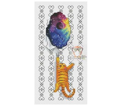 Moon Cat cross stitch chart