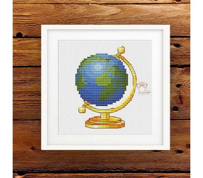 Globe Free Cross Stitch Pattern