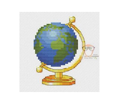 Globe Free Cross Stitch chart