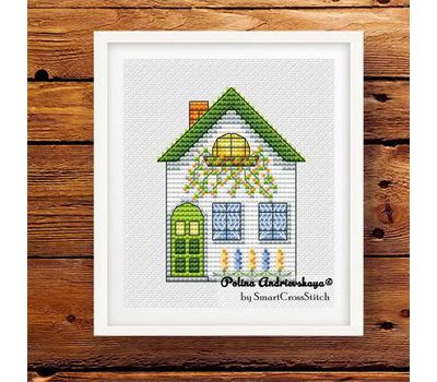 Green House cross stitch pattern