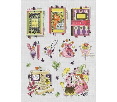 Pink Magic Sampler cross stitch chart