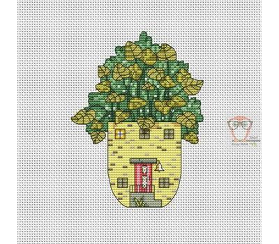Pot House cross stitch chart