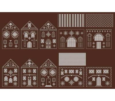 Xmas House cross stitch pattern