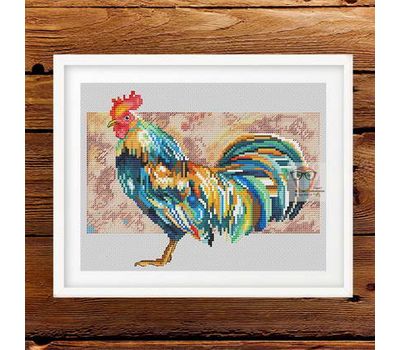 Rooster cross stitch pattern