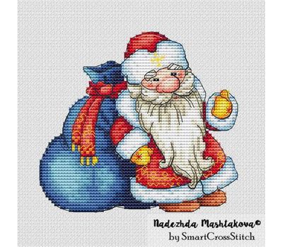Santa with Gift Bags cross stitch chart