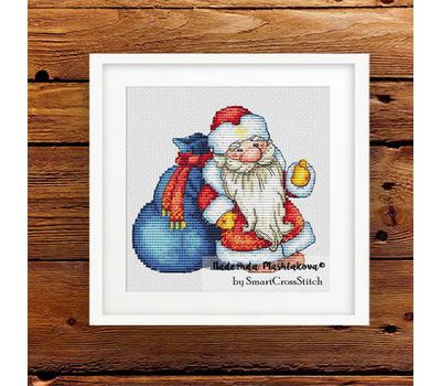Santa with Gift Bags cross stitch pattern
