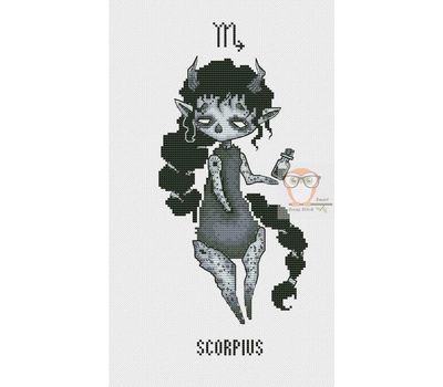 Scorpius cross stitch chart