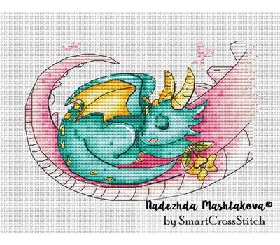 Sleeping Dragon cross stitch chart