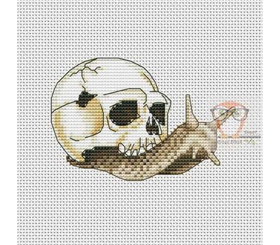 Skull Snail cross stitch chart