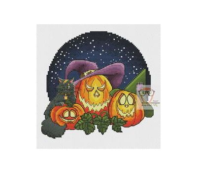 Pumpkin Trio cross stitch chart