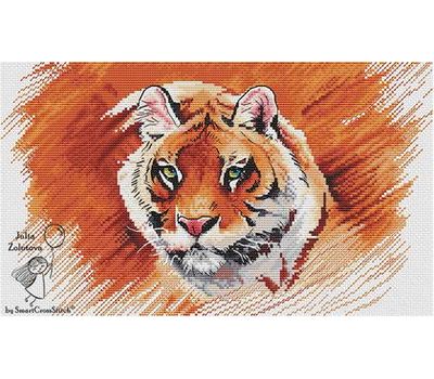 Tiger cross stitch chart