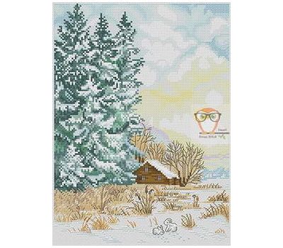 Winter House cross stitch chart
