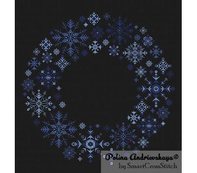 Snow Wreath cross stitch chart