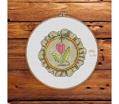 Embroidery Hoop cross stitch pattern