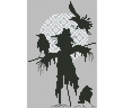 Scarecrow Jack (silhouette) cross stitch chart