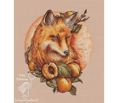 Apricot fox Cross stitch chart