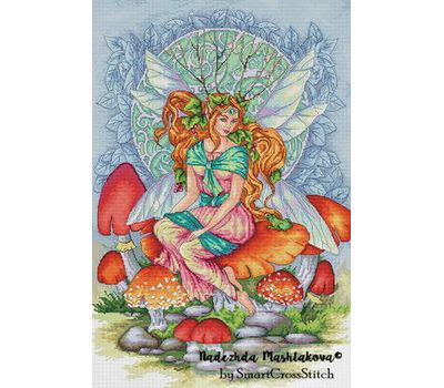 Mushrooms Fairy cross stitch chart